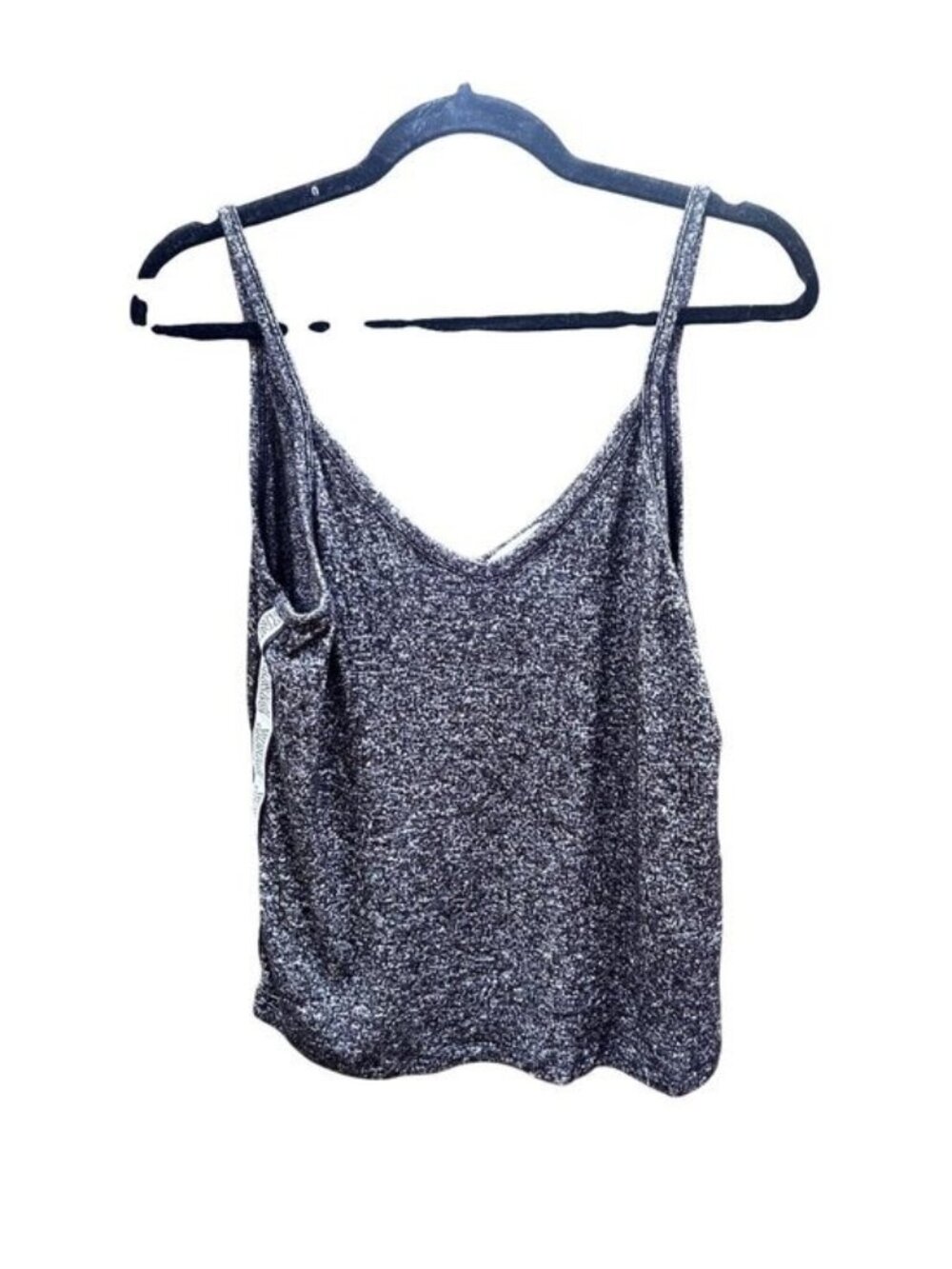 Victorias Secret Pink V-Neck Heathered Tank Top With Side Logo Trim Size Medium